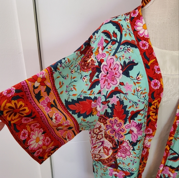 Anthropologie Riley Floral Kimono Cover-Up One Size - Picture 4 of 10